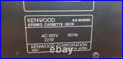 Vintage Kenwood KX-W4050 Dual Cassette Deck Auto Reverse HX Pro Made in Japan
