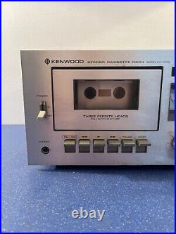 Vintage Kenwood Kx-1030 Stereo Cassette Deck Powers On Untested