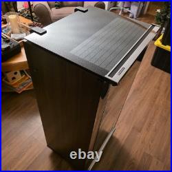 Vintage Kenwood Stereo/record Player System Cabinet SRC-7W Model Glass Doors