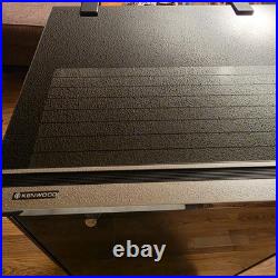 Vintage Kenwood Stereo/record Player System Cabinet SRC-7W Model Glass Doors