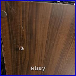 Vintage Kenwood Stereo/record Player System Cabinet SRC-7W Model Glass Doors