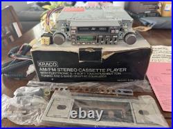 Vintage Kraco AM/FM Stereo Cassette Player Model ETR-808 Silver on Silver TESTED Vintage Kraco AM/FM Stereo Cassette Player Model ETR-808 Silver on Silver TESTED