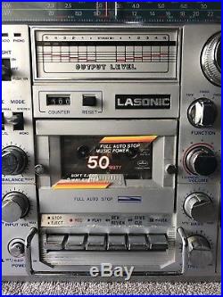 Vintage LASONIC TRC-920 BoomBox Cassette/Recorder Works Read Description