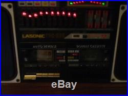 Vintage Lasonic TRC-935 Cassette Recorder Boombox/Ghetto Blaster Dual Deck