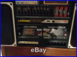 Vintage Lasonic TRC-935 Cassette Recorder Boombox/Ghetto Blaster Dual Deck