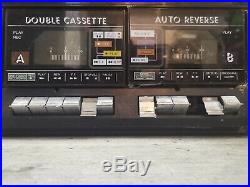 Vintage Lasonic TRC-935 Cassette Recorder Boombox Ghetto Blaster Dual Tape Deck
