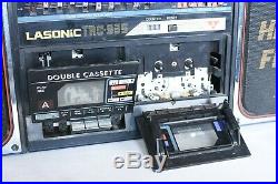 Vintage Lasonic TRC-935 Cassette Recorder Boombox Ghetto Blaster Dual Tape Deck