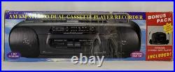 Vintage Lenoxx Sound AM/FM Stereo Dual-Cassette Player/Recorder BP745 + Walkman