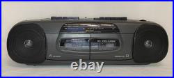 Vintage Lenoxx Sound AM/FM Stereo Dual-Cassette Player/Recorder BP745 + Walkman