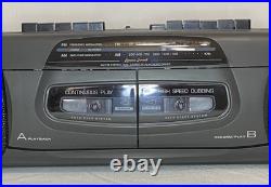 Vintage Lenoxx Sound AM/FM Stereo Dual-Cassette Player/Recorder BP745 + Walkman