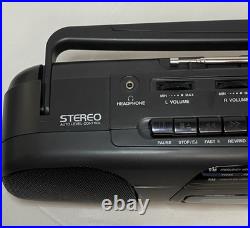 Vintage Lenoxx Sound AM/FM Stereo Dual-Cassette Player/Recorder BP745 + Walkman