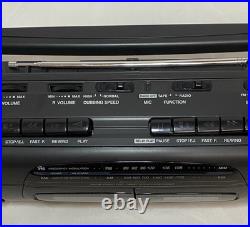Vintage Lenoxx Sound AM/FM Stereo Dual-Cassette Player/Recorder BP745 + Walkman