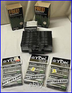 Vintage Lot 25 TDK SA90 SEALED Cassettes with3 2pacs & 4 Open Cassettes Total=29