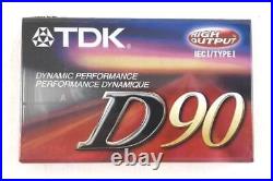 Vintage Lot of 10 TDK Audio Cassette Tapes Min IECI Type 1 D 90 Sealed