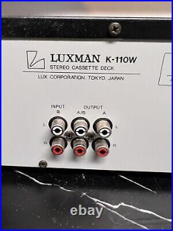 Vintage Luxman K-110W HX Pro Auto Reverse Dual Cassette Player Recorder Deck