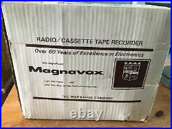 Vintage MAGNAVOX RADIO / CASSETTE TAPE RECORDER in sealed box 1V9043