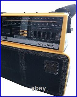 Vintage Magnavox Duel Deck Am Fm Radio Cassette Recorder D8300 Boombox Tested