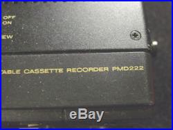 Vintage Marantz PMD222 3-Head Portable Over Shoulder Cassette Player Recorder