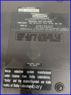 Vintage Marantz Superscope CD-330 Stereo Cassette Recorder Power On Doesn't Play