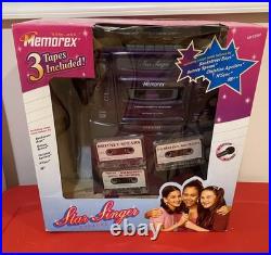 Vintage Memorex Star Singer Karaoke Machine Cassette Player Recorder With 3 Tapes