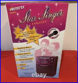 Vintage Memorex Star Singer Karaoke Machine Cassette Player Recorder With 3 Tapes