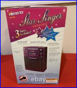 Vintage Memorex Star Singer Karaoke Machine Cassette Player Recorder With 3 Tapes