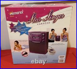 Vintage Memorex Star Singer Karaoke Machine Cassette Player Recorder With 3 Tapes