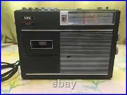 Vintage NEC Radio Cassette Tape Recorder Player Solid State RMT-232RES Nippon