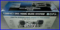 Vintage New GPX CD Home Music System AM/FM Stereo Dual Cassette Recorder RARE