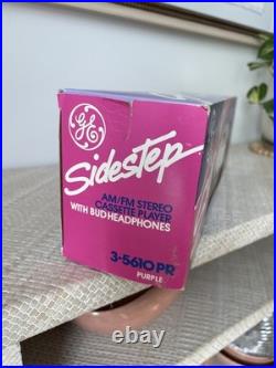 Vintage New Pristine GE Sidestep Stereo Cassette Player Stranger Things Purple
