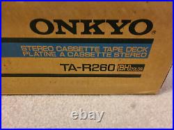 Vintage ONKYO TA-R260 Stereo Cassette Deck Player / Recorder in Original Box