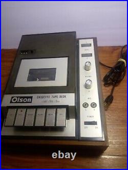Vintage Olson RA-275 Cassette Tape Recorder. See Description and Pictures
