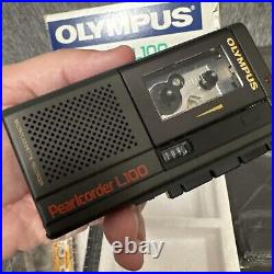 Vintage Olympus Pearlcorder L100 Micro cassette recorder MINT in Box