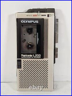 Vintage Olympus Pearlcorder L200 Microcassette Handheld Recorder Made in Japan