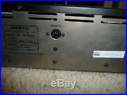 Vintage Onkyo Black TA-2058 Three Head Cassette Deck Recorder and Player