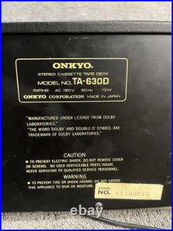 Vintage Onkyo TA-630D Stereo Cassette Tape Deck