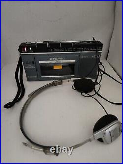 Vintage PANASONIC RX-2700 Stereo Radio Cassette Tape Recorder Player W Headphone