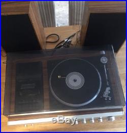 Vintage PYE 1602/1 Record Player Turntable Cassette Deck loud speaker 70's