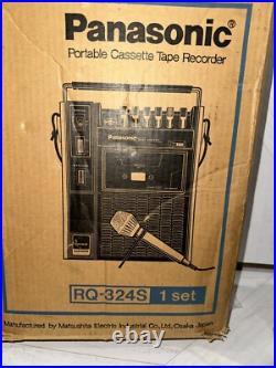 Vintage Panasonic 3-Head Portable Cassette Tape Recorder RQ-324S With Original Box