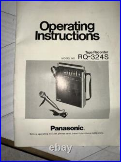 Vintage Panasonic 3-Head Portable Cassette Tape Recorder RQ-324S With Original Box