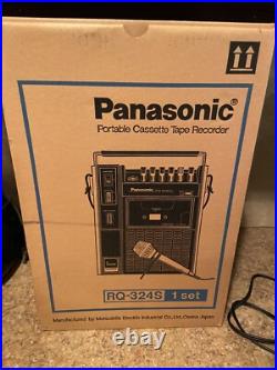 Vintage Panasonic 3-Head Portable Cassette Tape Recorder RQ-324S With Original Box