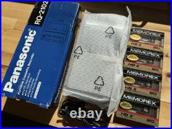 Vintage Panasonic Cassette Recorder + 4 Sealed Memorex All NOS MINT