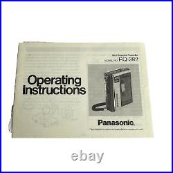 Vintage Panasonic Mini Cassette Recorder RQ-382 With12 BLANK TAPES-NEW OPEN BOX