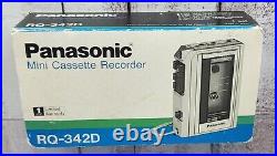 Vintage Panasonic Model No. RQ-342D One Touch Mini Cassette Recorder Auto Stop