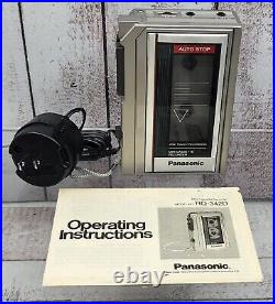 Vintage Panasonic Model No. RQ-342D One Touch Mini Cassette Recorder Auto Stop