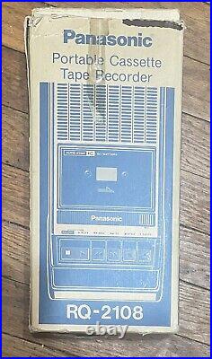 Vintage Panasonic Portable Cassette Tape Recorder RQ-2108