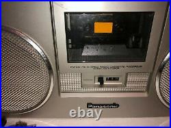 Vintage Panasonic Portable Silver AM/FM Radio Cassette Recorder RX-5090 WORKING