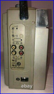 Vintage Panasonic Portable Silver AM/FM Radio Cassette Recorder RX-5090 WORKING