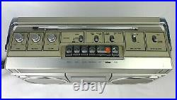 Vintage Panasonic Portable Silver Special AM/FM Radio Cassette Recorder RX-5090