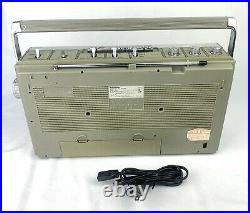 Vintage Panasonic Portable Silver Special AM/FM Radio Cassette Recorder RX-5090